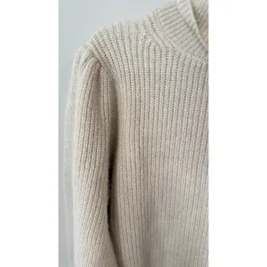 J.Crew Puff-Sleeve Turtleneck Sweater in ivory Size Large thumbnail 4
