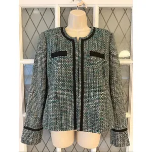 DAISY FUENTES Tweed Blazer Jacket  Lined Size Large thumbnail 2