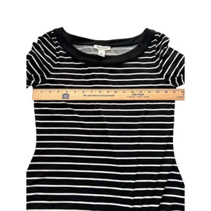 White House‎ Black Market Striped 3/4 Sleeve Boat Neck Dress Size Medium thumbnail 6
