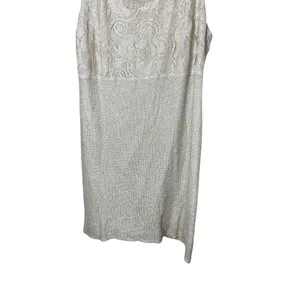 Onyx Nite Womens Dress Size 4 Sleeveless Gold Metallic Crochet Party‎ Cocktail thumbnail 3