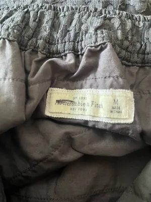 Vintage Abercrombie Gray Lace Tiered Mini Skirt Medium 100% Cotton Coquette thumbnail 5