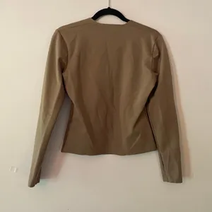 Abercrombie & Fitch Brown Square Neck Long Sleeve Minimalist Stretchy Medium thumbnail 5