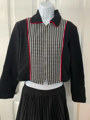 Vintage Michael B Ltd Cropped Blazer Jacket Size 6 Retro Made in the USA thumbnail 2