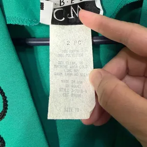 Vintage CW Dress 2 Piece Set Teal Green Soutache Trim‎ Bolero Blazer Dress 10 thumbnail 10