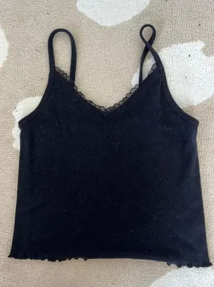 American Eagle cropped lace tank thumbnail 1