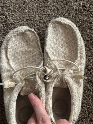 Hey Dude Beige Women's Woven Slip-On Loafers thumbnail 6