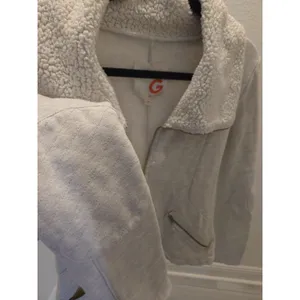 Guess Women's M Gray Sherpa Shawl Collar Moto Biker Knit Jacket Cozy Soft thumbnail 4