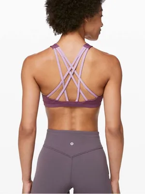 Lululemon Free To Be Serene Bra High Neck Vintage Plum / Jubilee Size 4 thumbnail 4