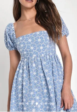 Lulus Blue Floral Mini Dress  thumbnail 3