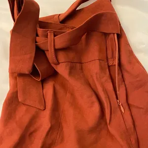 Burnt Orange‎ Paper Bag Tie Shorts Orange Size M thumbnail 3