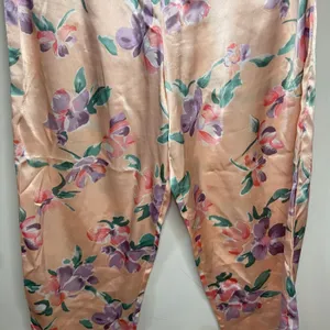 Victoria’s Secret Gold Label Pink Floral Pajama PJ Pants Size Large Vintage thumbnail 3