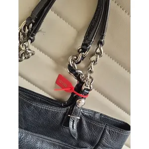 Coach Madison Tribeca East West Black Pebbled Leather Chain Purse Shoulder Bag thumbnail 13