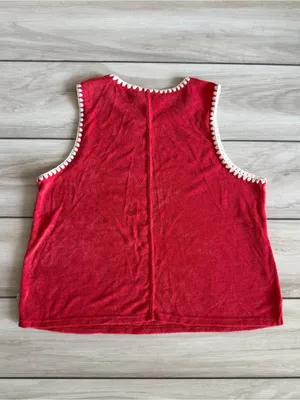 Marine Layer Towel Terry Shell Tank Red Large NWT STITCH FIX thumbnail 7