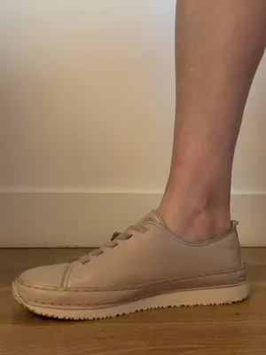 Women's Casual Leather Sneakers - Nude Beige thumbnail 2