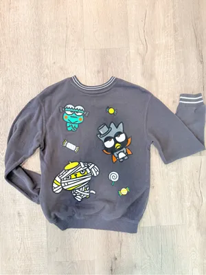 Sanrio hello kitty and friends black long sleeve sweatshirt Halloween xxl shirt thumbnail 4