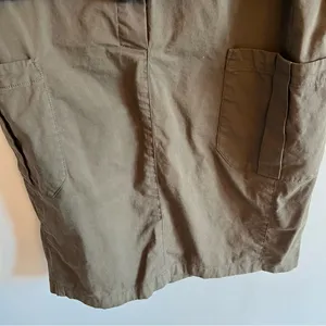 Lacoste Army Green Button Up Safari Belted Shirt Dress | S thumbnail 4