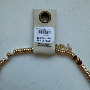 By Anthropologie Beaded‎ Bubble-Letter Necklace - Home Team - NWT thumbnail 7