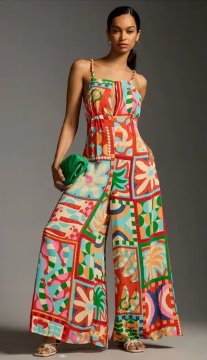 FARM Rio Cutout Halter Jumpsuit thumbnail 1