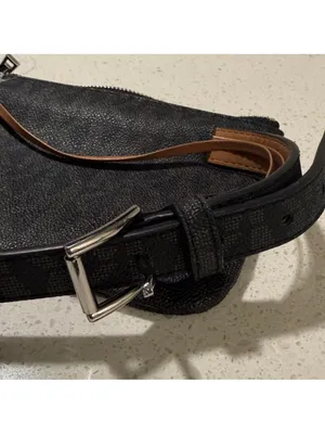 Michael Kors‎ Logo Belt Bag Black Gray Brown Waist Fanny Pack Purse Sz Medium thumbnail 10