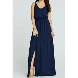 Show Me Your Mumu Kendall Maxi Dress Navy Blue Wedding Bridesmaid Large New thumbnail 2