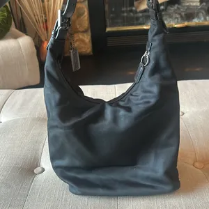 Coach Black Nylon Hobo Purse thumbnail 3
