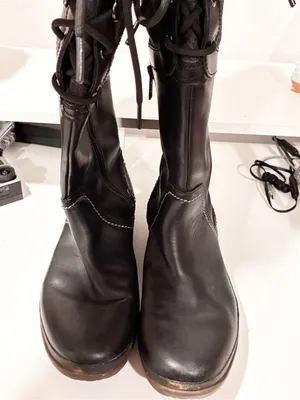 UGG Elsa Women's Black Waterproof Wool Blend-Leather Comfort Tall Boots Size 6.5 thumbnail 3
