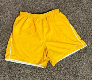 Nike Men’s Bright Yellow Athletic Shorts with White Trim thumbnail 1