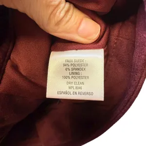 Thalia‎ Sodi Faux Suede Moto Jacket Burgundy Womens M Asymmetrical Zip thumbnail 7