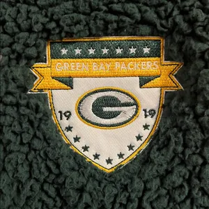 Green Bay Packers NFL Full Zip Sherpa Hoodie‎ NWOT Small thumbnail 4