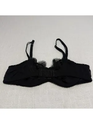 Victoria’s Secret 34C Push-up w/o Padding Lace Bra Black Dream Angels Unlined thumbnail 5