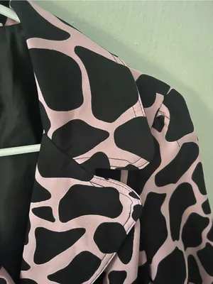 HeartSoul Black Trench Coat with Pink Spot Pattern thumbnail 3