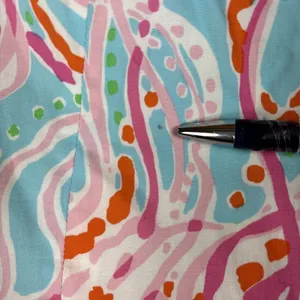 Lilly Pulitzer Blue Pink Abstract Soutache V-Neck Shift Dress Size‎ 0 thumbnail 12