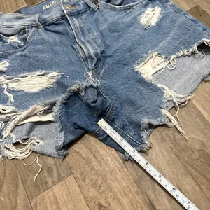 American Eagle Highest Rise 90s Boyfriend Distressed Denim Shorts 6 thumbnail 3