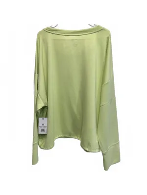 Nine West Active Aloe Green Long Sleeve Cinched Pullover Sweatshirt Plus Size 2X thumbnail 2