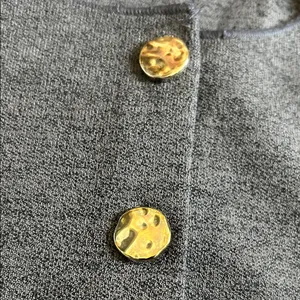 Zara Charcoal Vest with Gold Buttons thumbnail 3