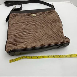 THE SAK Elliott Luca Brown Crochet Knit Adjustable Strap Shoulder Bag Casual thumbnail 3