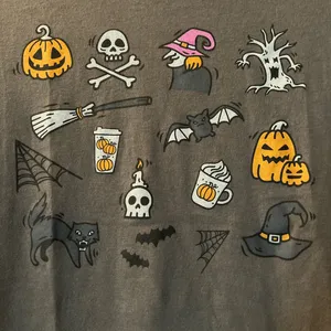 Halloween Tee 100 Gray Size XL thumbnail 3