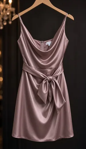 Cowl Neck Bodycon Dress Large thumbnail 1
