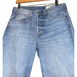 Rag & Bone Rosa Mid Rise Boyfriend Jeans Women's 25 Button fly Destroyed Luxury thumbnail 4