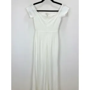 NEW Lulus Loveliest Aura White Off-the-Shoulder Mermaid Maxi Dress Wedding XS thumbnail 10