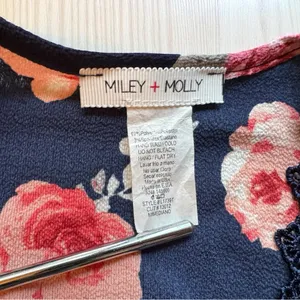 🌺 MILEY + MOLLY Navy Floral Kimono Tie-Front Cardigan – Medium thumbnail 9