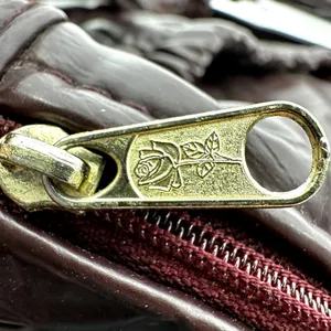 Vintage Leather Hobo Bag USA Purse Shoulder Zip Pocket Knot Burgundy Red OS thumbnail 6