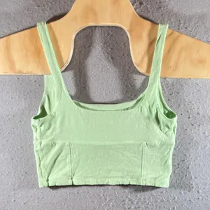 1057 |‎ Wilfred Free Aritzia Slim Fit Orbit Crop Top Tank Lime Green Womens M thumbnail 2