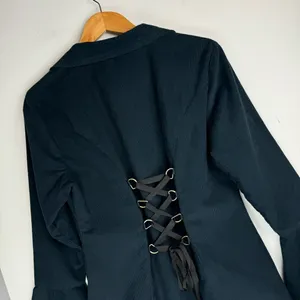 The Pyramid Collection Corduroy Corset Lace Up Jacket Sz Small Lace Trim thumbnail 13