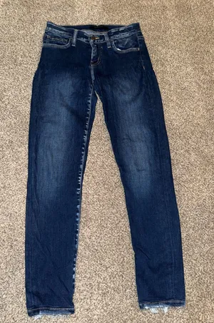 Flying Monkey Low Rise Ankle Skinny Jeans Dark Wash thumbnail 1