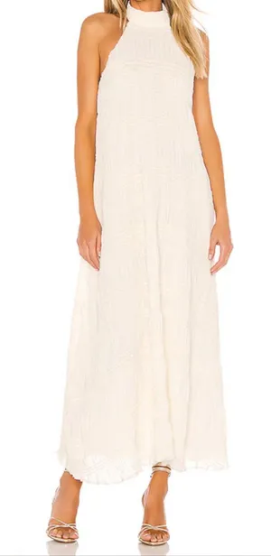 House of Harlow 1960 Cream Halter Maxi Dress thumbnail 1