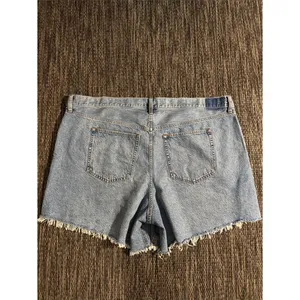 Abercrombie and Fitch Loose Short High Rise Medium Wash Denim 6” Plus Size 22 thumbnail 2