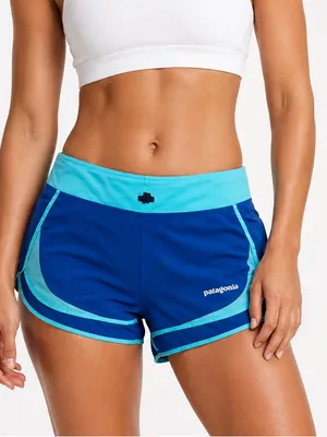 Patagonia Women's Strider running shorts Medium blue thumbnail 1