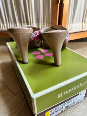 Naturalizer Summer Heels Open Toe Floral Multi Color, Size 9  thumbnail 3