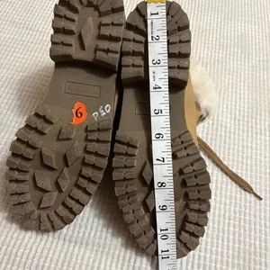UNIONBAY Tan Faux-Fur Lace-Up Hiking Boots thumbnail 7